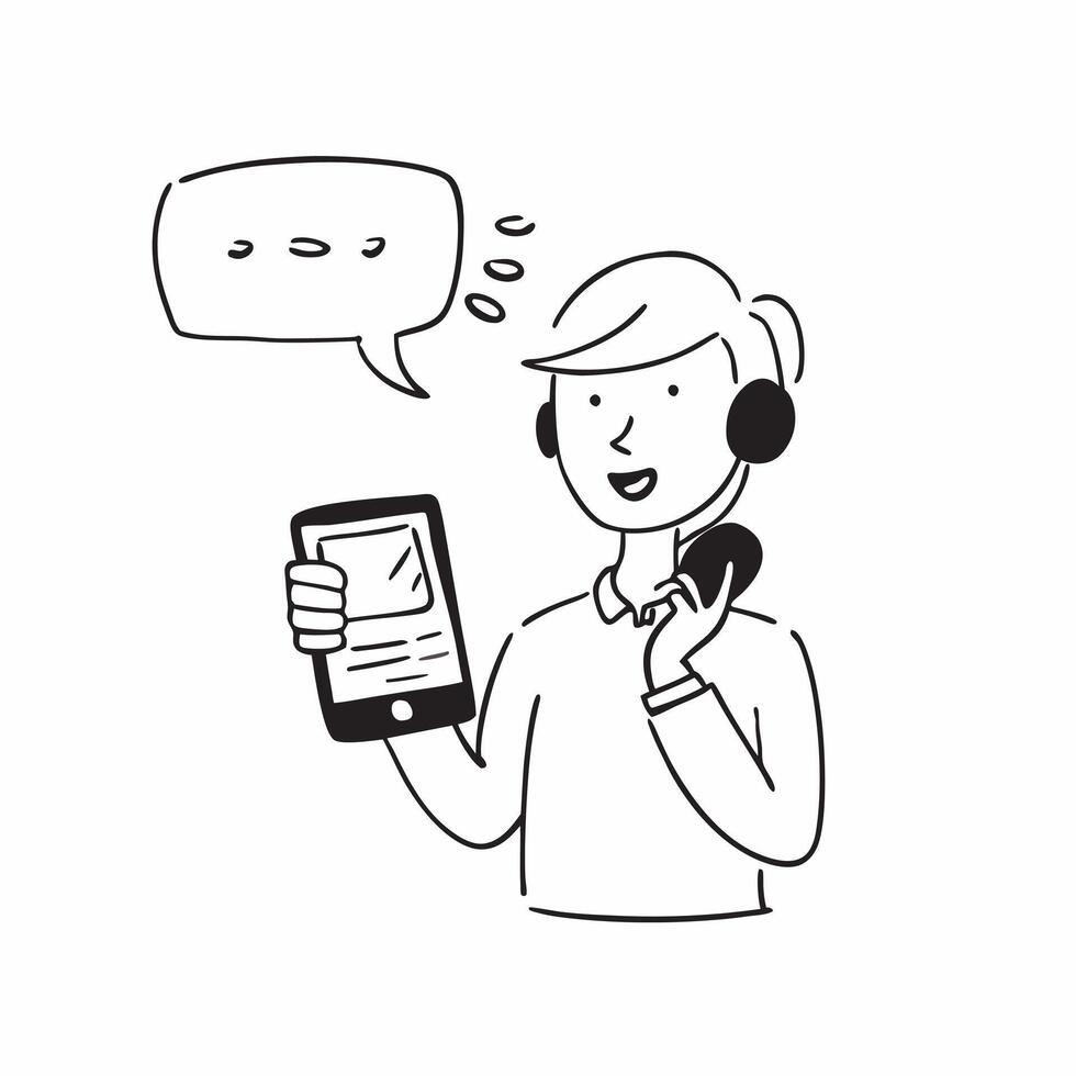 Person with Headset and Interactive Customer Service concept as A person wearing a headset providing interactive customer service set against a blank background offering space for pure Set 3 vector