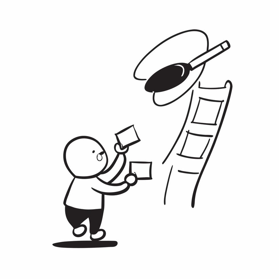 Person with Ladder and Paint Can for Home Painting Service concept as A person holding a ladder and paint can set against a clean background offering space for text or graphics sym pure Set 3 vector