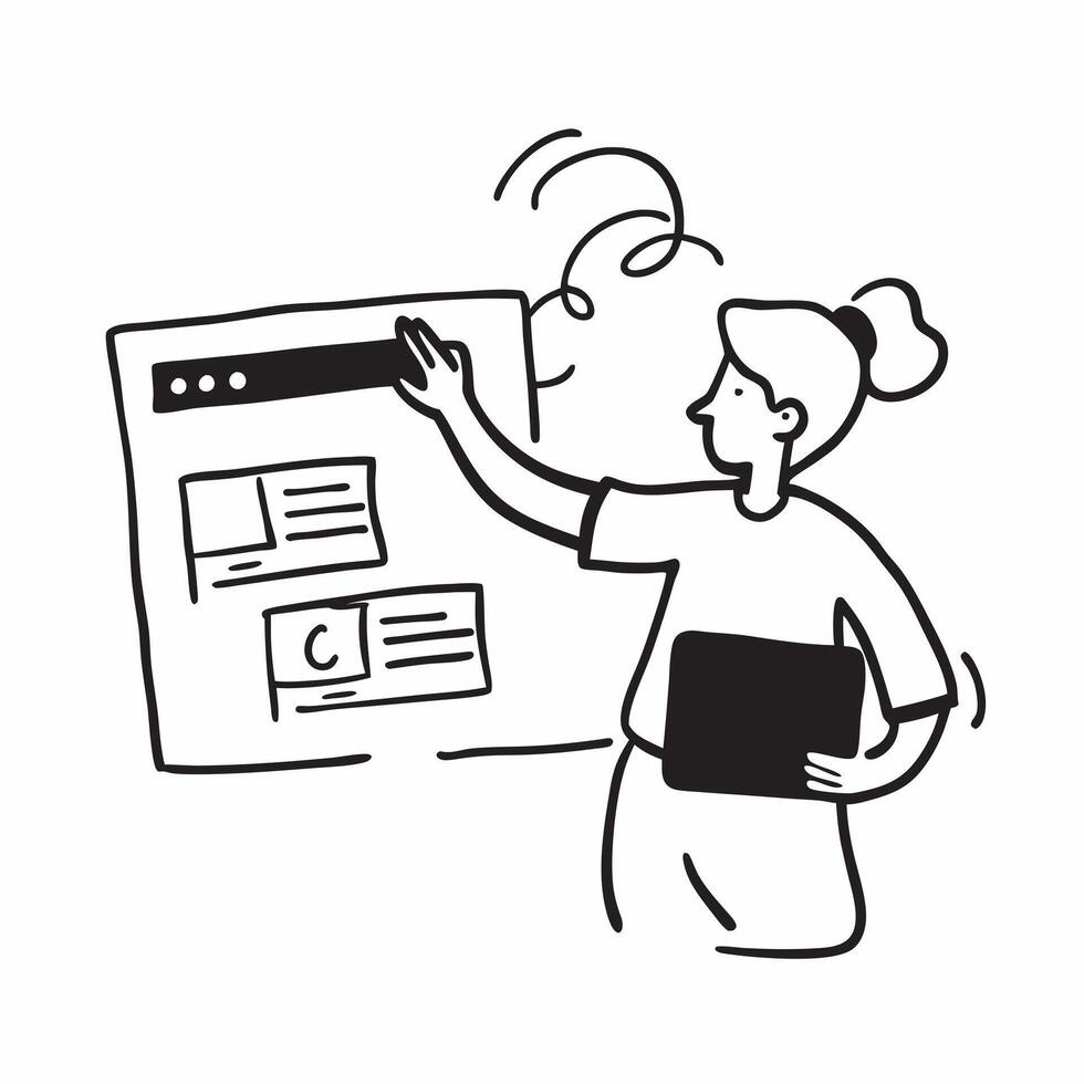 Person with Laptops and Dedicated Tech Support concept as A person providing tech support with a laptop set against a blank background offering space for text or graphics symbolizi pure Set 3 vector