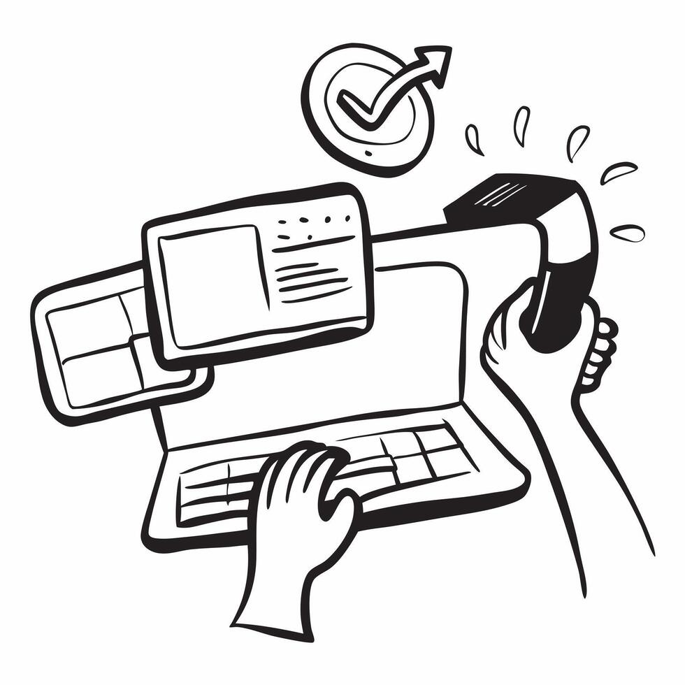 Person with Laptops and Efficient Tech Assistance concept as A person providing tech assistance with a laptop set against a blank background offering space for text or graphics sym pure Set 4 vector