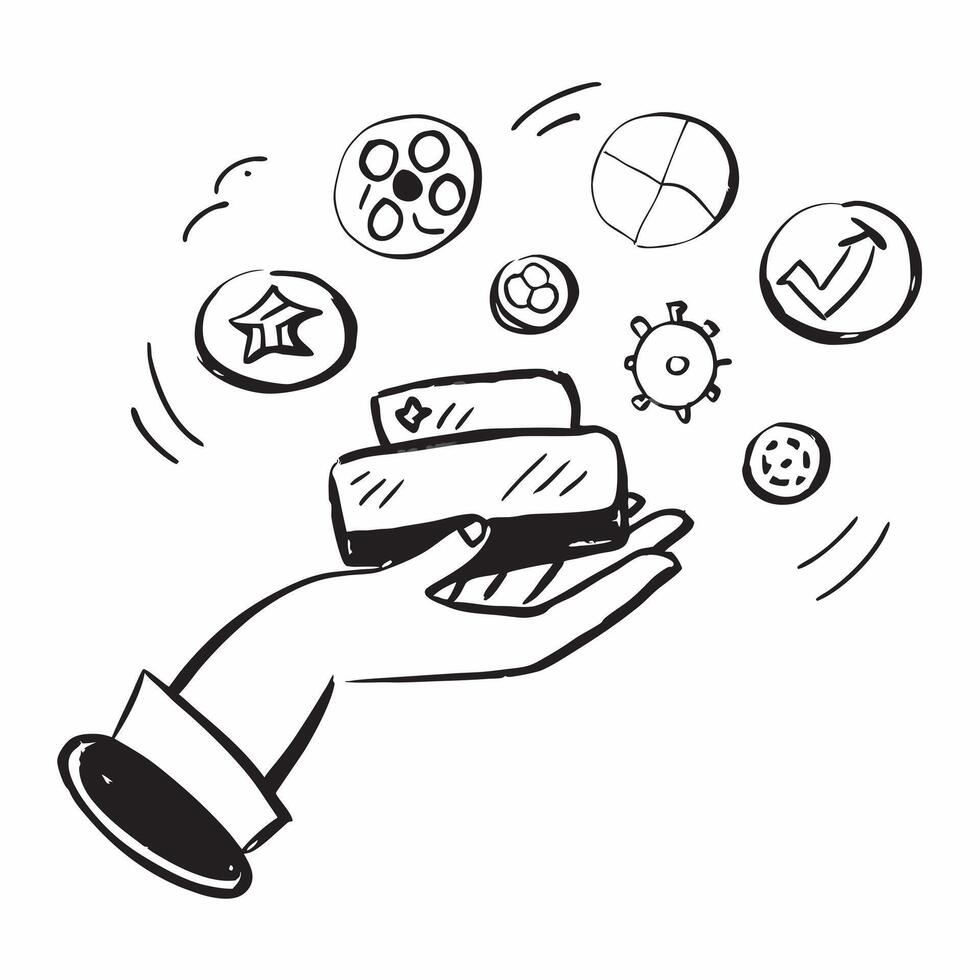 Person with Magic Car and Floating Service Icons concept as A person holding a magic car with floating service icons set against a clean background providing space for text or grap pure Set 2 vector