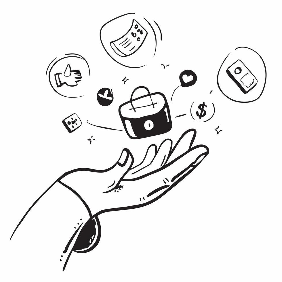 Person with Magic Car and Floating Service Icons concept as A person holding a magic car with floating service icons set against a clean background providing space for text or grap pure vector