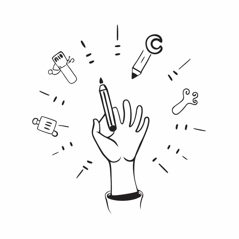 Person with Magic Tools and Floating Wrenches concept as A person holding magic tools with floating wrenches set against a blank background offering space for text or graphics symb pure vector