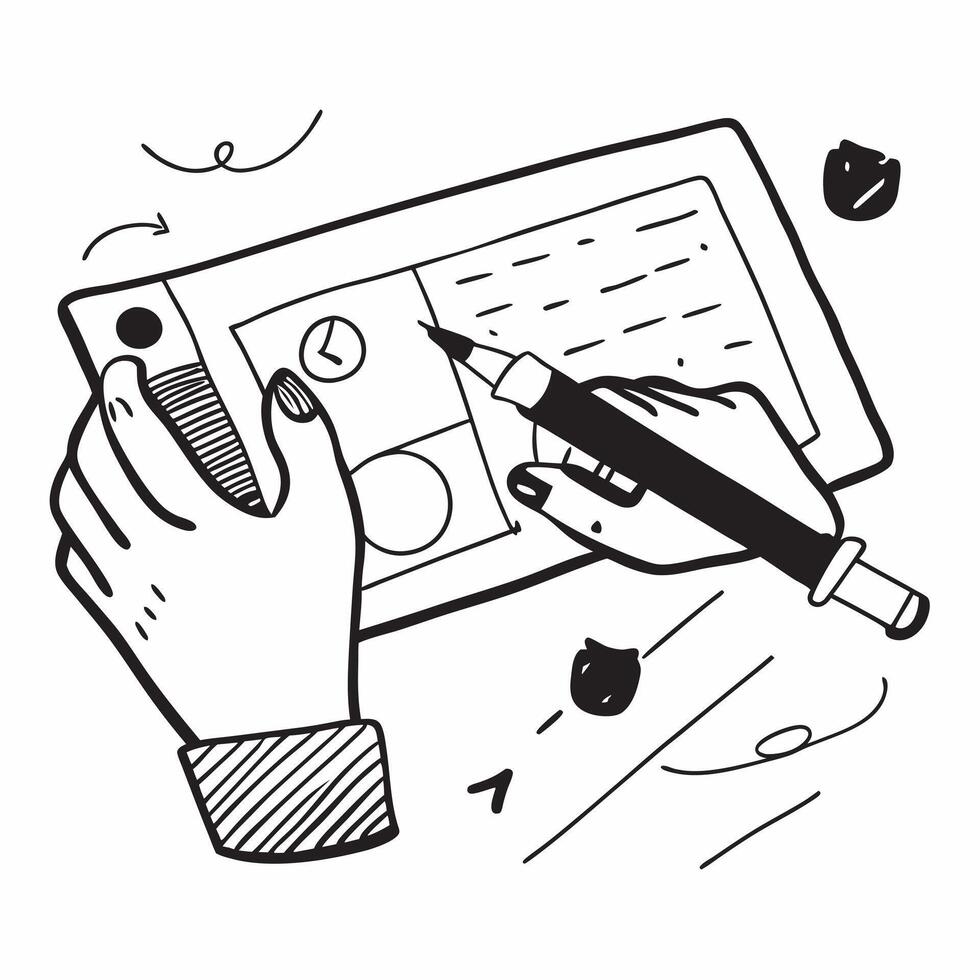 Person Writing on Glossy Surface with Stylus concept as A person writing on a glossy surface with a stylus emphasizing creativity and precision in remote work Camera angle capture pure Set 4 vector