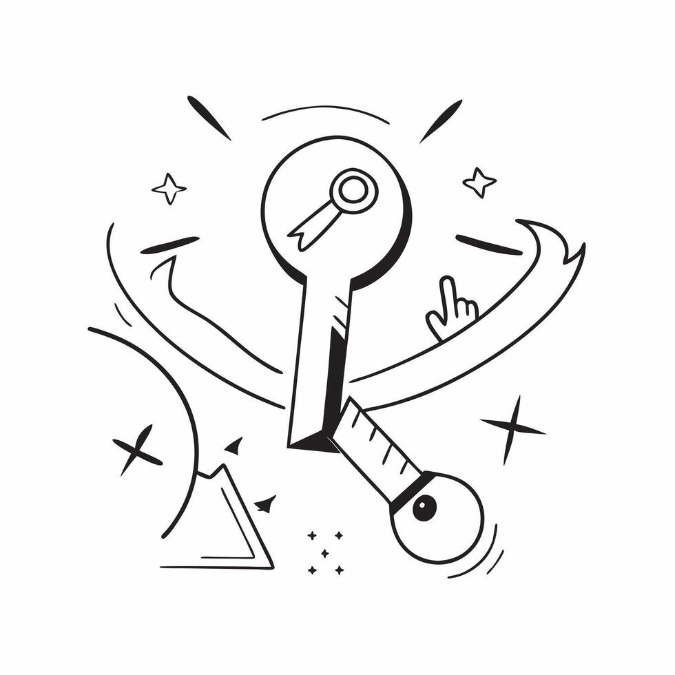 Plus Size Model Key with Unlock Text concept as An abstract featuring a key symbol representing plus size models with the word Unlock in a bold modern font The elements are pure vector