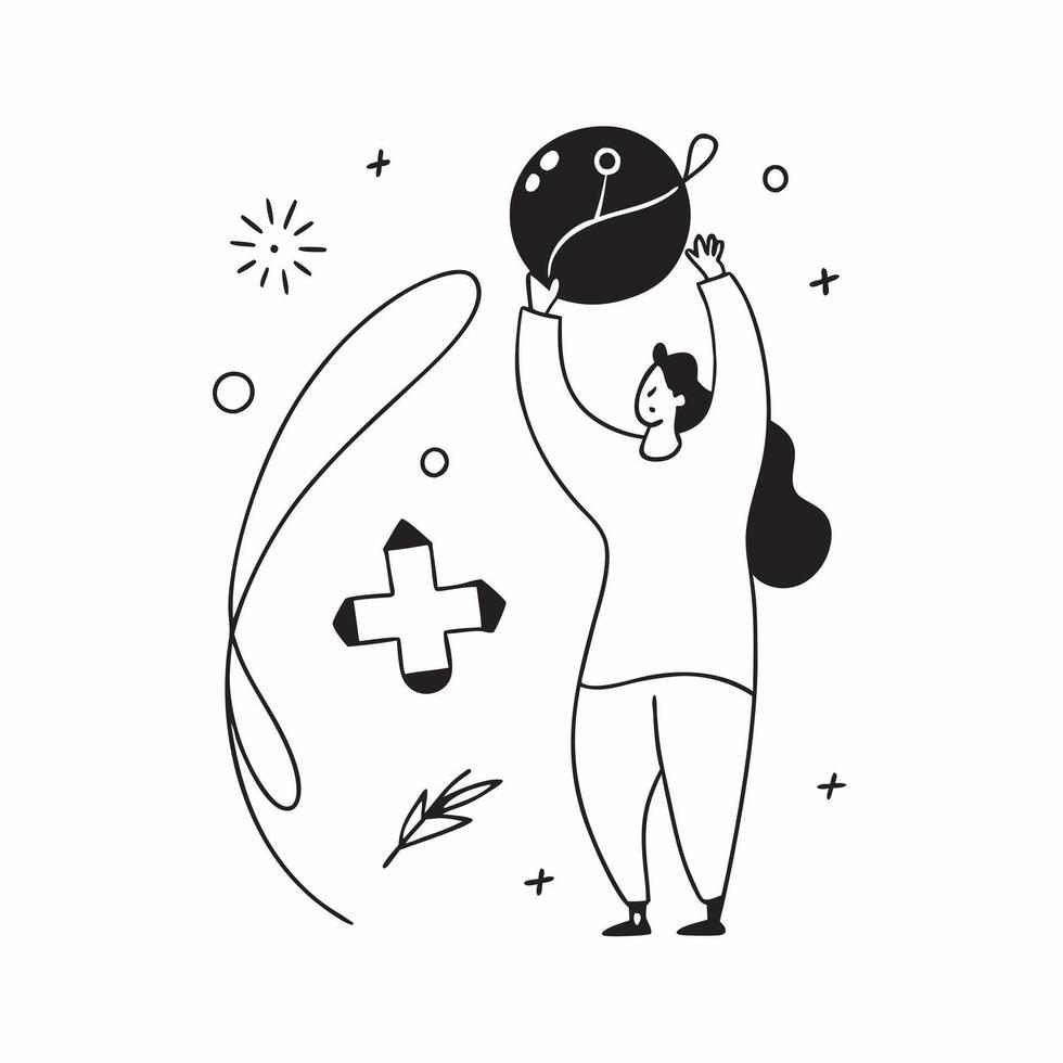 Plus Size Model Silhouette and Puzzle with Unity Text concept as A minimalistic design featuring the silhouette of a plus size model paired with a puzzle piece symbol and th pure vector