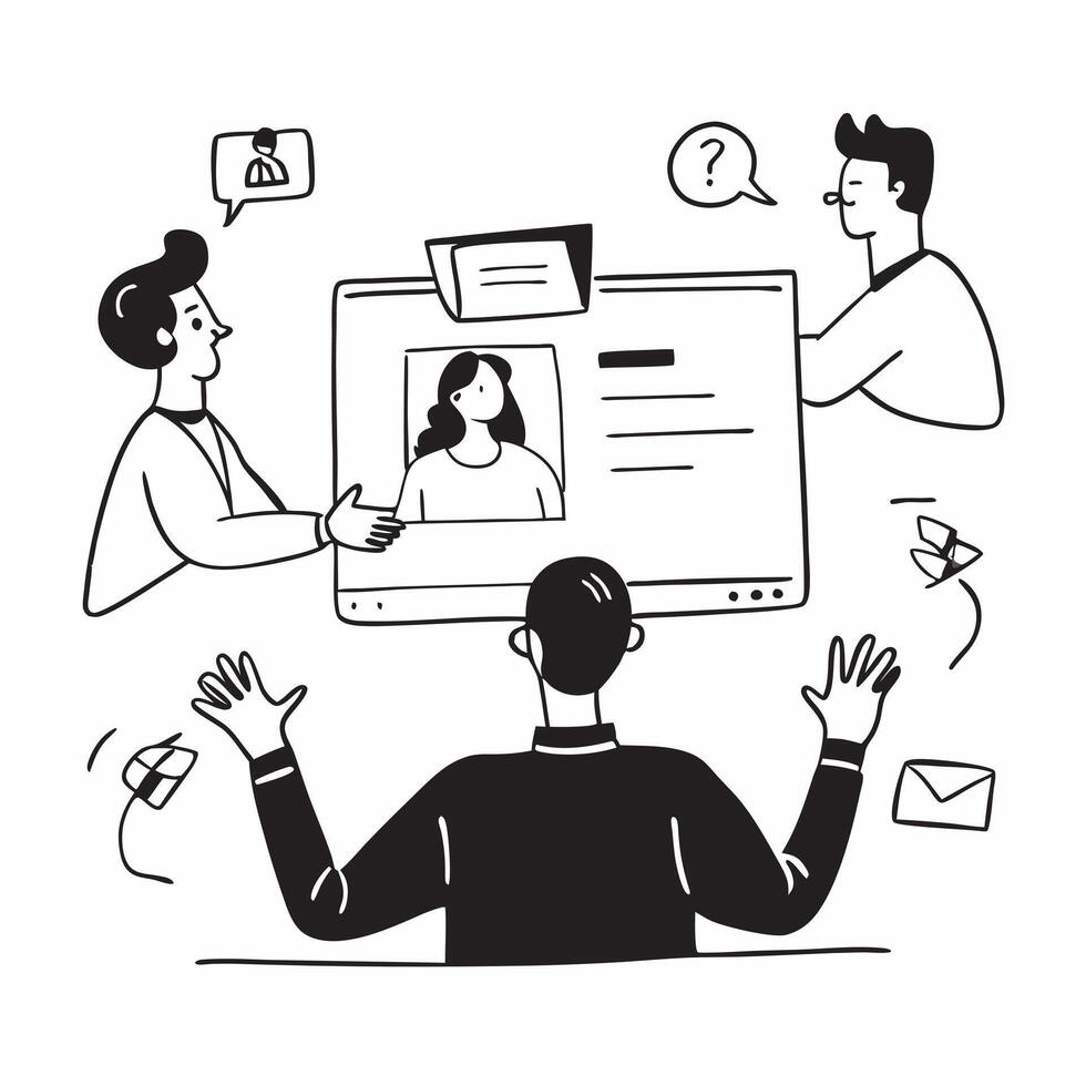 Sales team discussing strategies in a glossy virtual meeting concept as Camera movement Pan across the sales team screens showing strategic discussions with a glossy polished inter pure vector