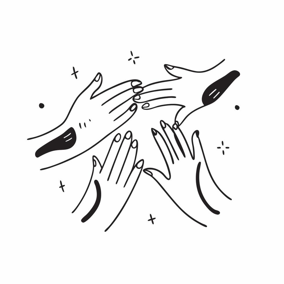 Same Parent Hands with Connection Text concept as An isolated of two hands representing same parents with the word Connection in a sleek modern font This design emphasizes pure vector