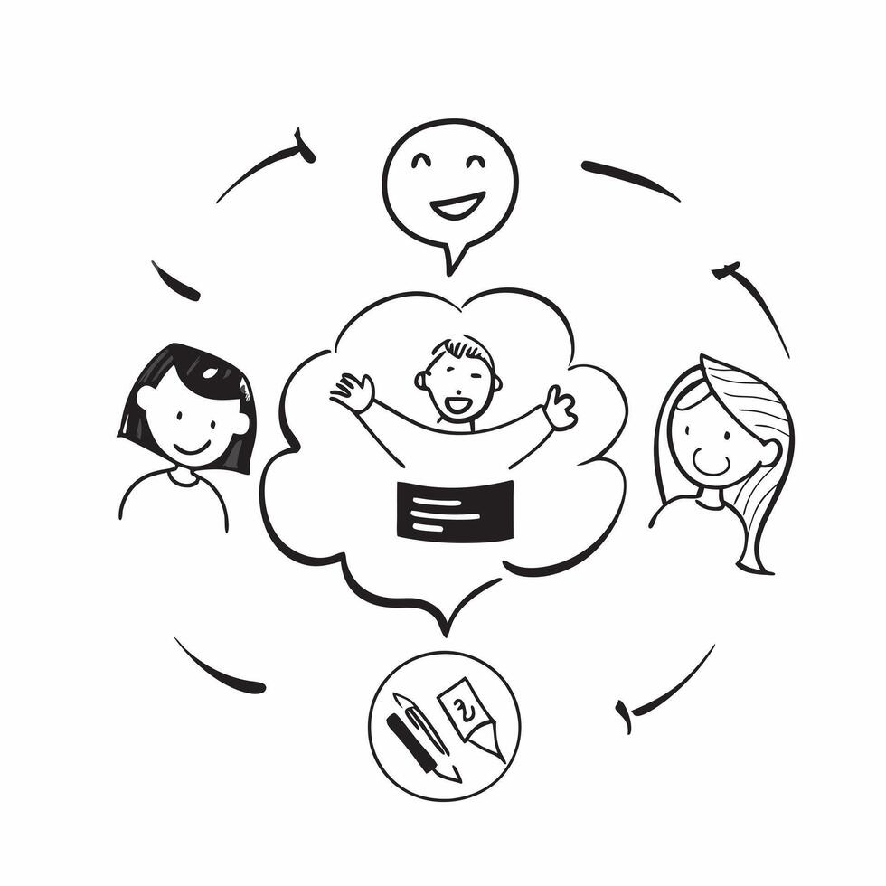 Same Parents Circle with Belonging Text concept as An isolated of a circle formed by icons representing same parents with the word Belonging in a soft font This design emph pure Set 2 vector