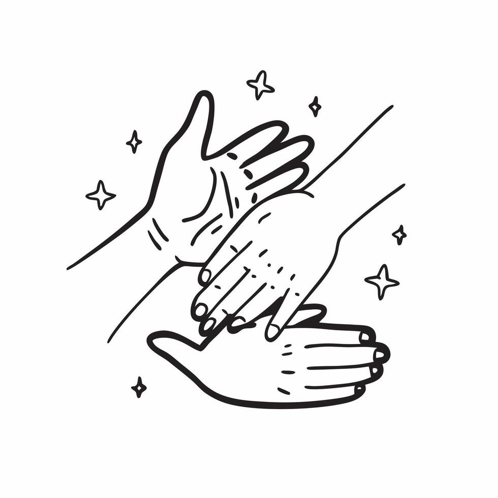 Same Parents Hands with Respect Text concept as An isolated of two hands representing same parents with the word Respect in a clean modern font This design emphasizes mutua pure vector