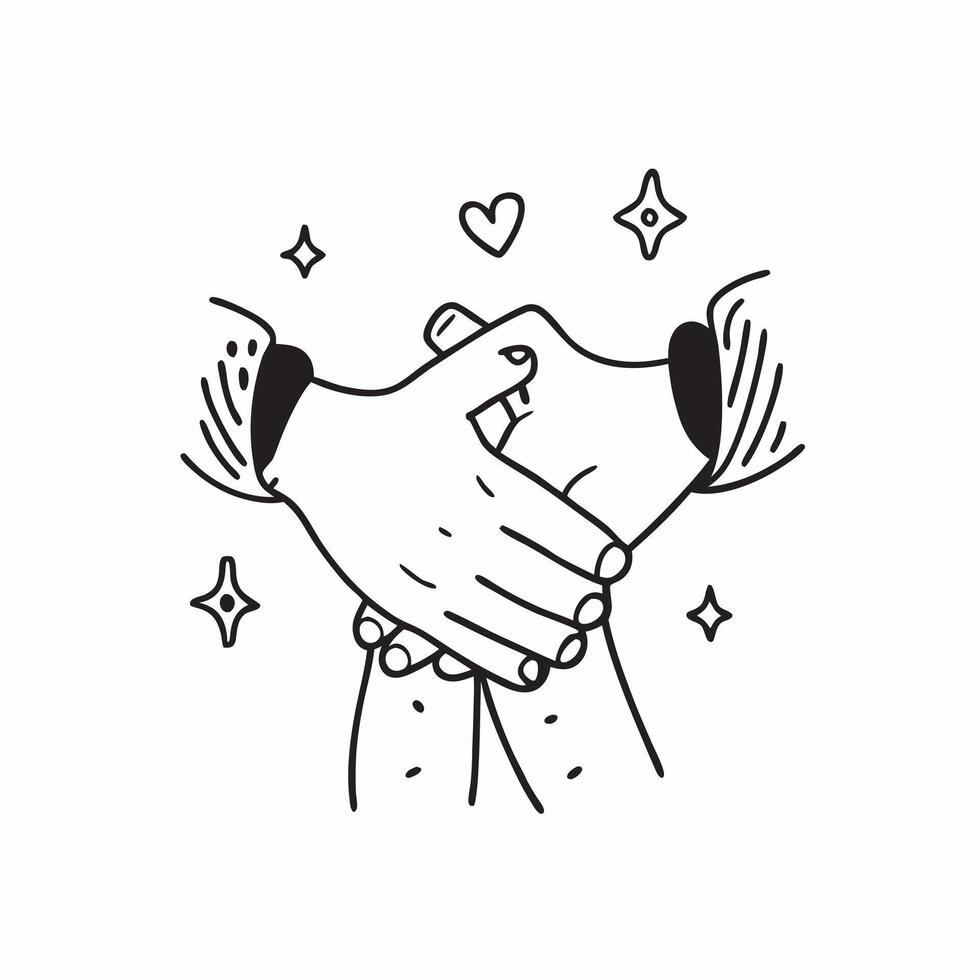 Same Parents Holding Hands with Love Text concept as An isolated showing two hands representing same parents holding each other with the word Love in a modern font beneath pure Set 2 vector