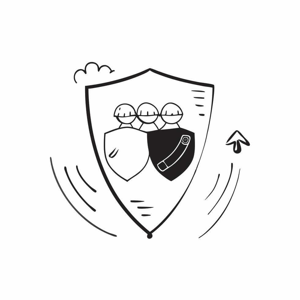 Same Parent Shield with Protection Text concept as An isolated of a shield with two icons representing same parents with the word Protection in a strong font This image sym pure Set 2 vector