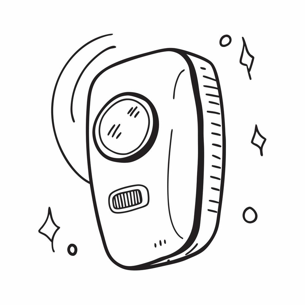 Smart thermostat with holographic temperature controls copy space on the side concept as A side angle shot of a smart thermostat with holographic temperature controls floating abov pure vector