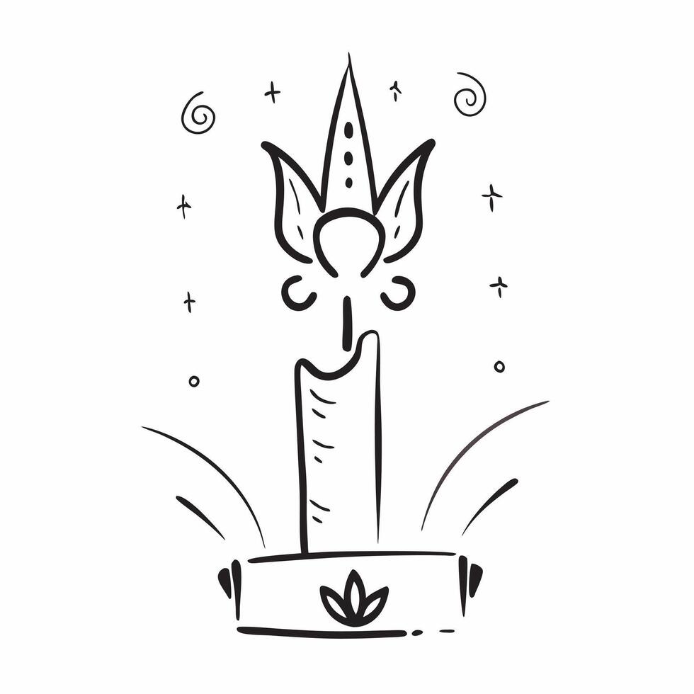 Trishul and Lotus Flower Frame concept as Vertical frame with a trishul trident on one side and a lotus flower on the other creating a divine and peaceful Dussehra themed copy spac pure vector