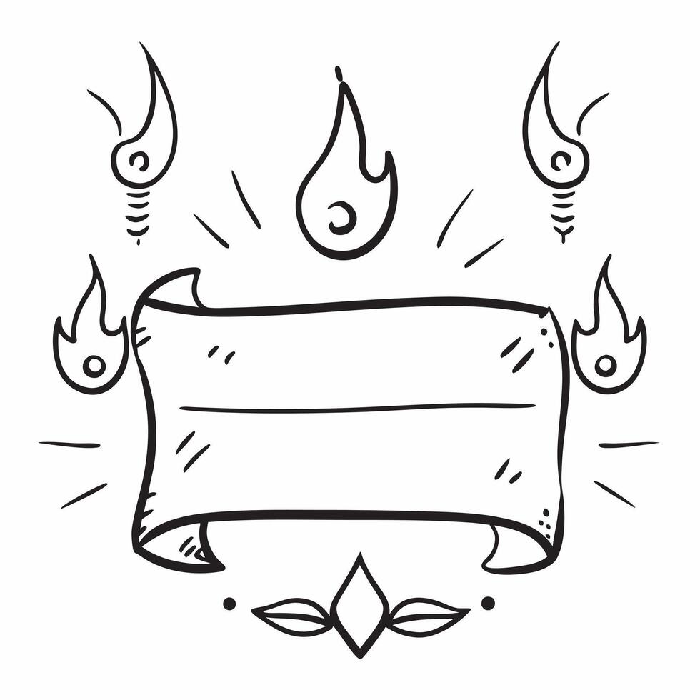 Trident and Om Symbol Border concept as Horizontal frame with tridents and Om symbols placed at alternating intervals along the top and bottom edges creating a sacred and spiritual pure vector