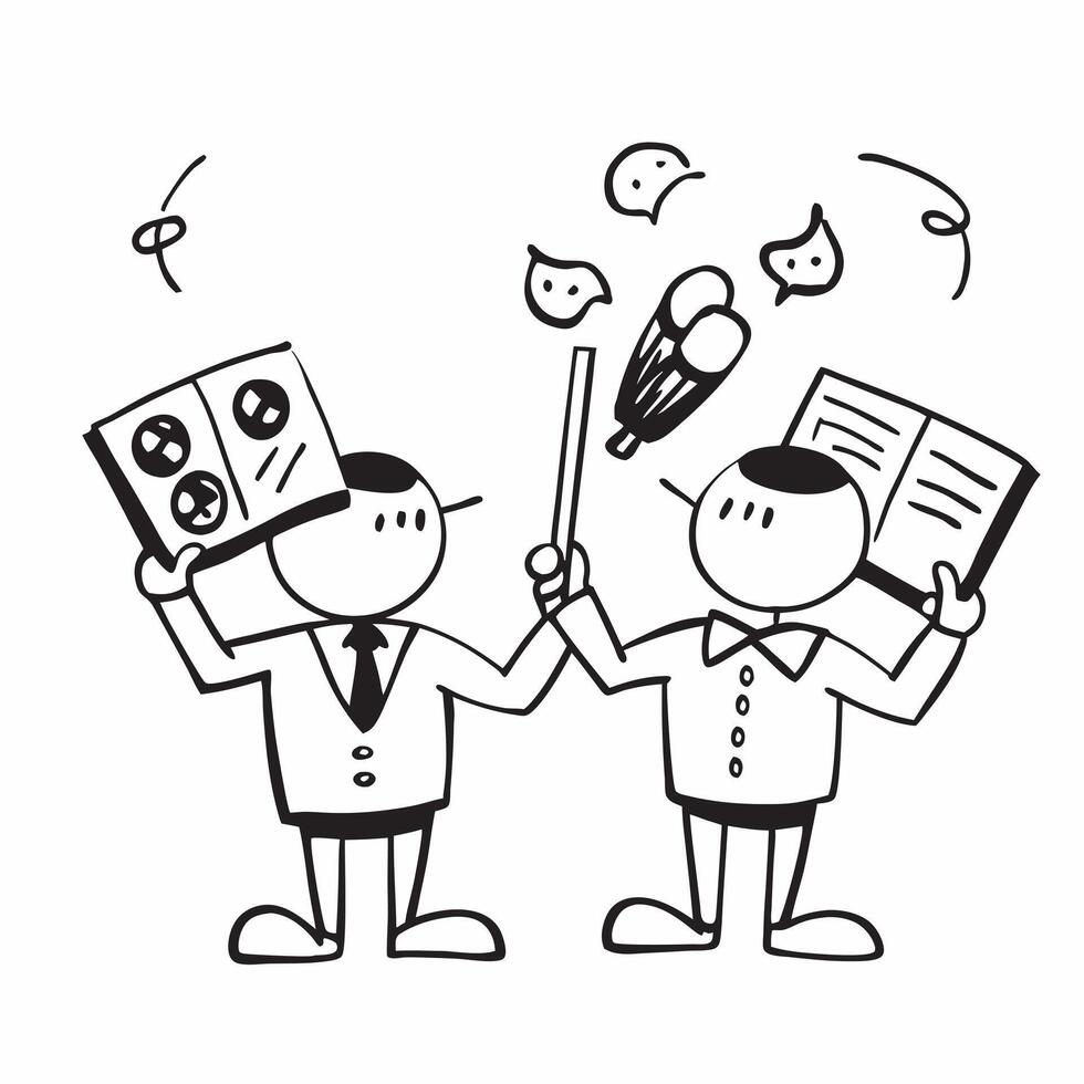 Two Painters with Paintbrushes and Color Palettes concept as Two painters holding paintbrushes and color palettes set against a clean background offering ample space for text or gr pure vector