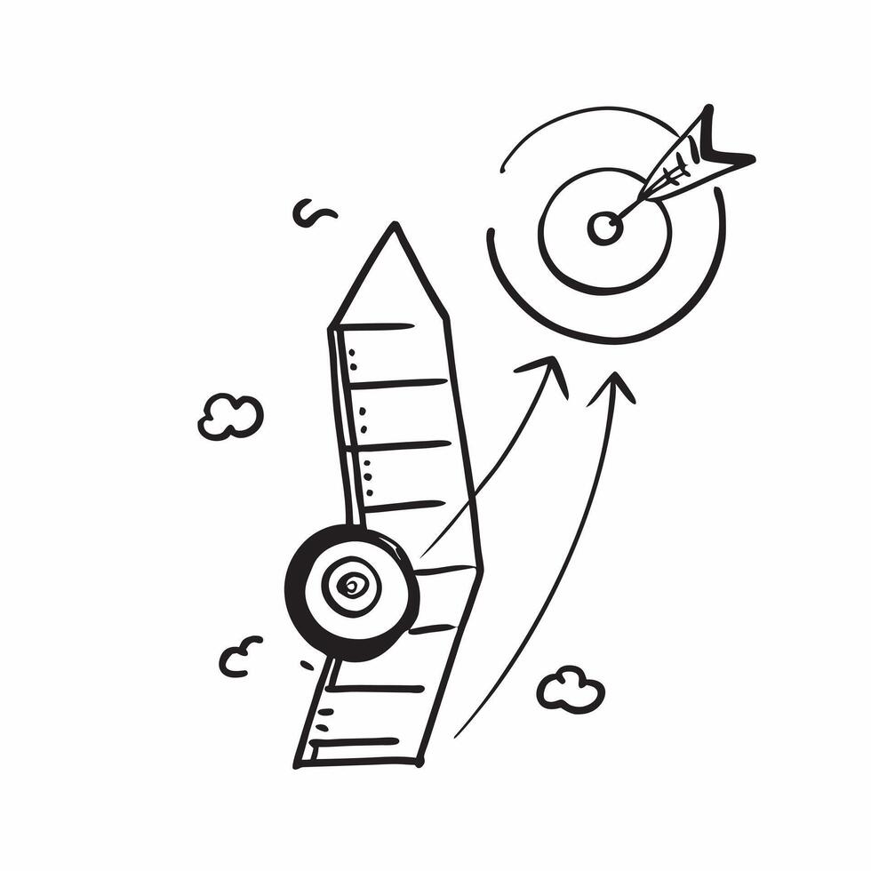 of isolated ladder and target with the word Success concept as A design showing a ladder leading up to a target with the word Success prominently displayed The eleme pure vector