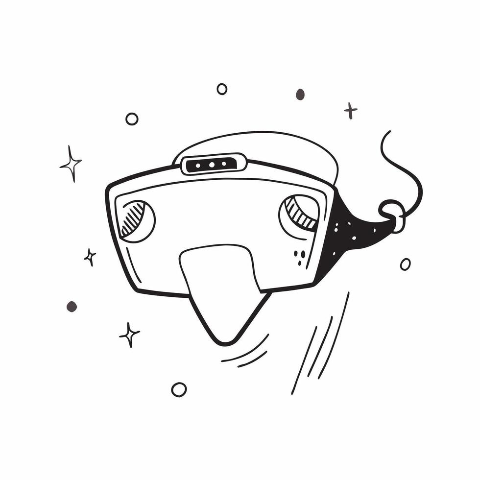Virtual Reality Headset with Holographic Controls concept as A photo featuring a virtual reality headset with glowing holographic controls isolated on a white background with ample pure Set 2 vector