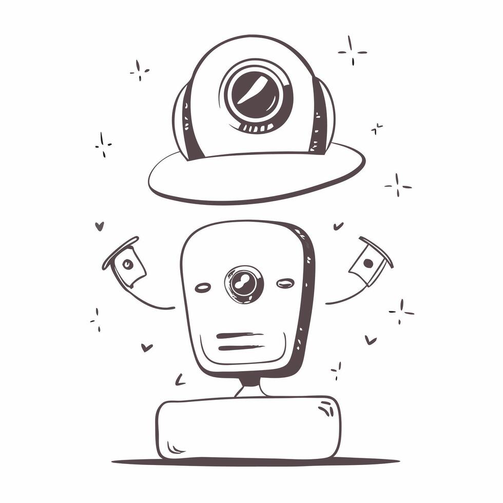 Webcam with Holographic Controls and Indicators concept as A photo showcasing a webcam with glowing holographic controls and indicators isolated on a white background with ample co pure Set 2 vector