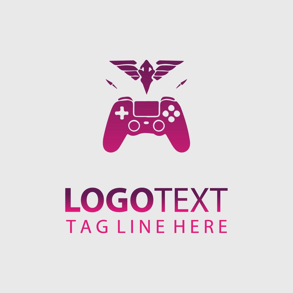 A pink game controller vector