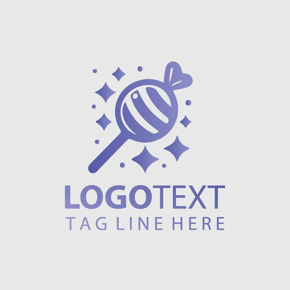 Toffee Twist Candy Logo Design vector