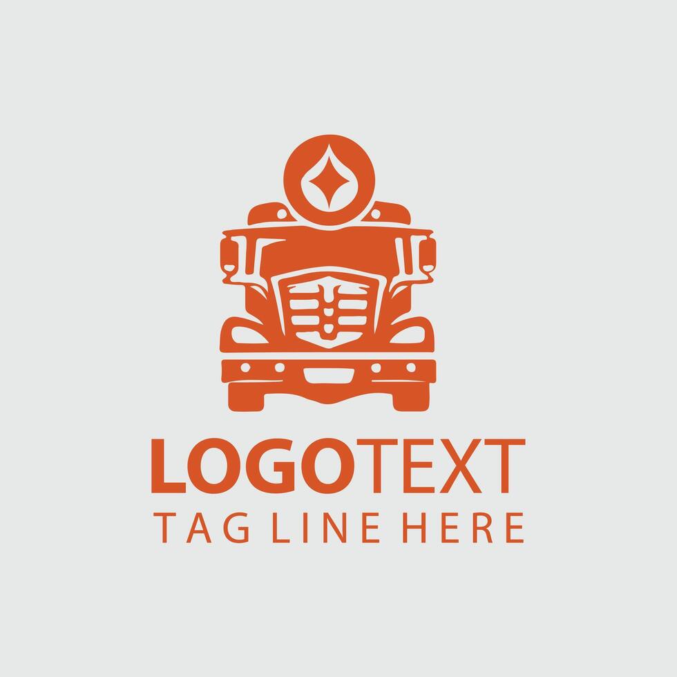 Iron Hauler Truck Logo Design vector