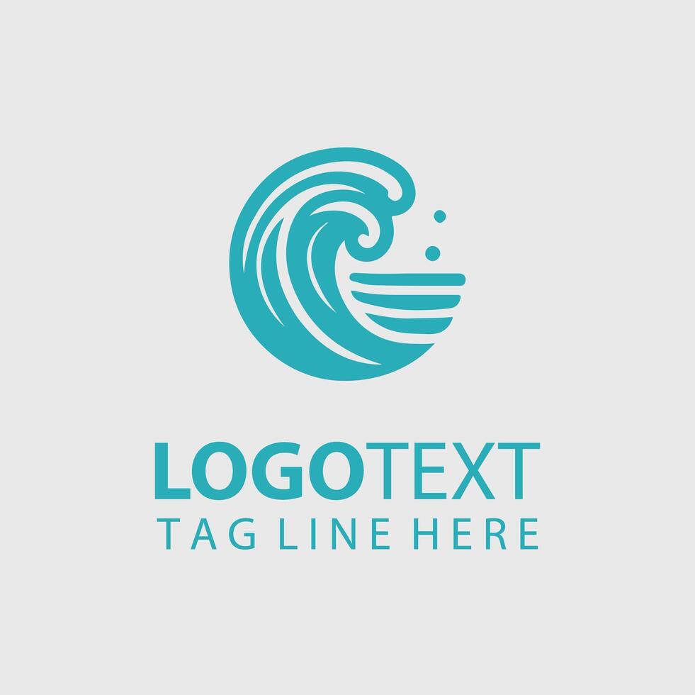 Wave Glide wave logo vector