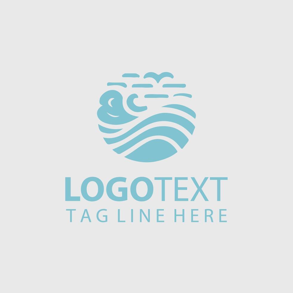 Surf Wave Studio wave logo vector