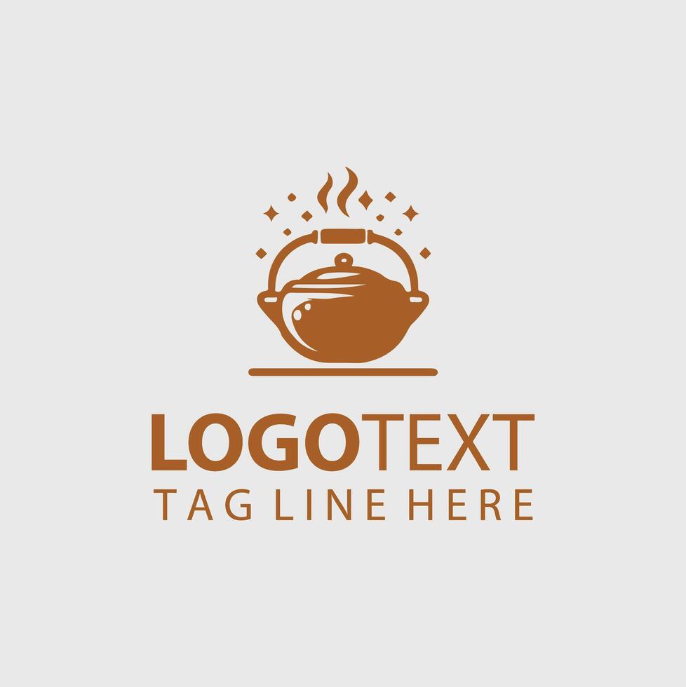 Handcrafted Creations pot logo vector