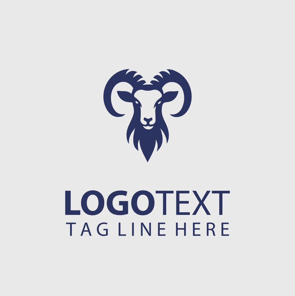 Herd of Horns goat logo vector