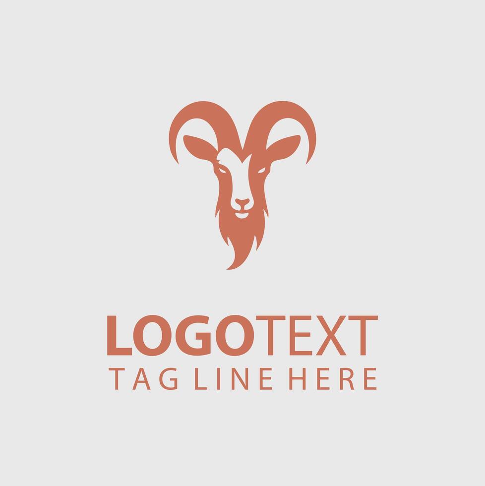 Goat's Peak Adventure goat logo vector
