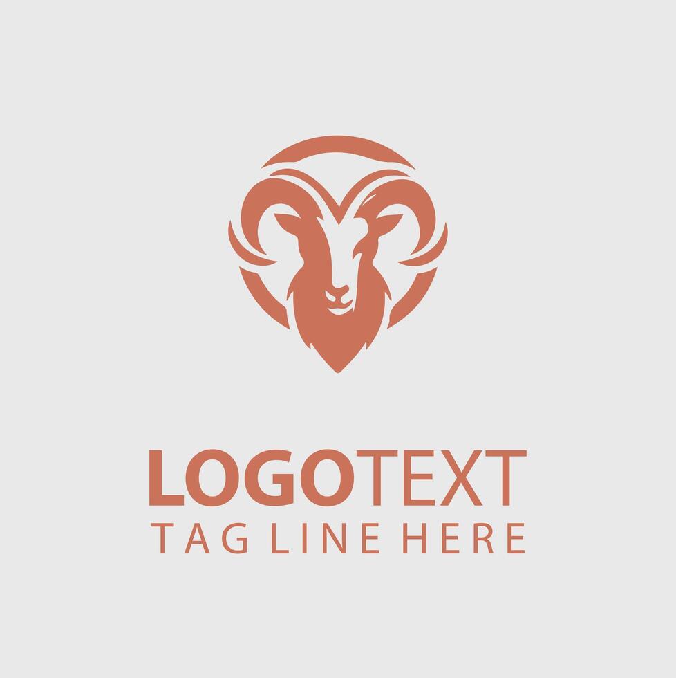 Shining Horns goat logo vector