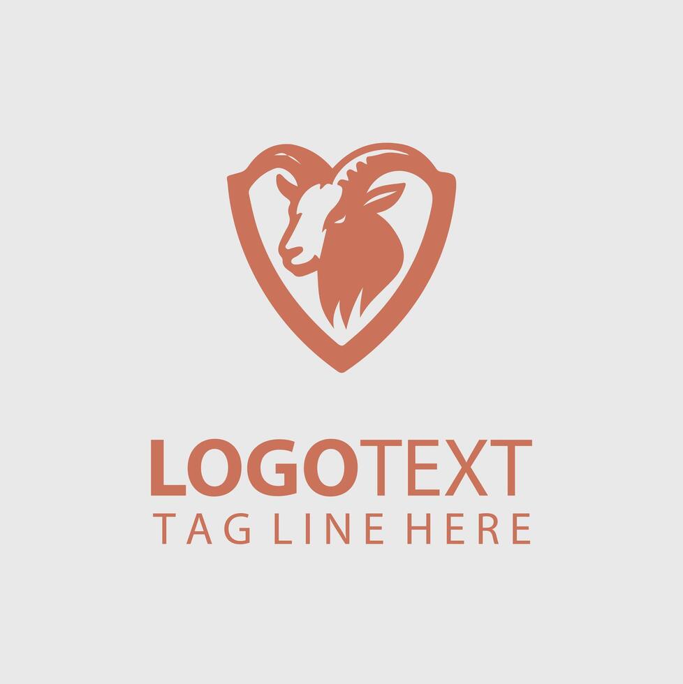 Great Horns goat logo vector