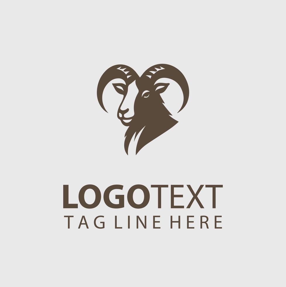 The Goat Herd goat logo vector