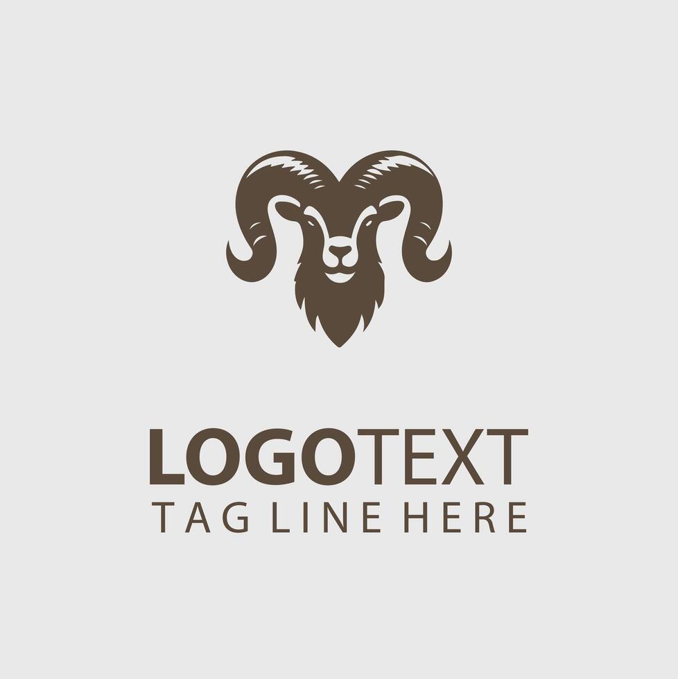 Herd King goat logo vector