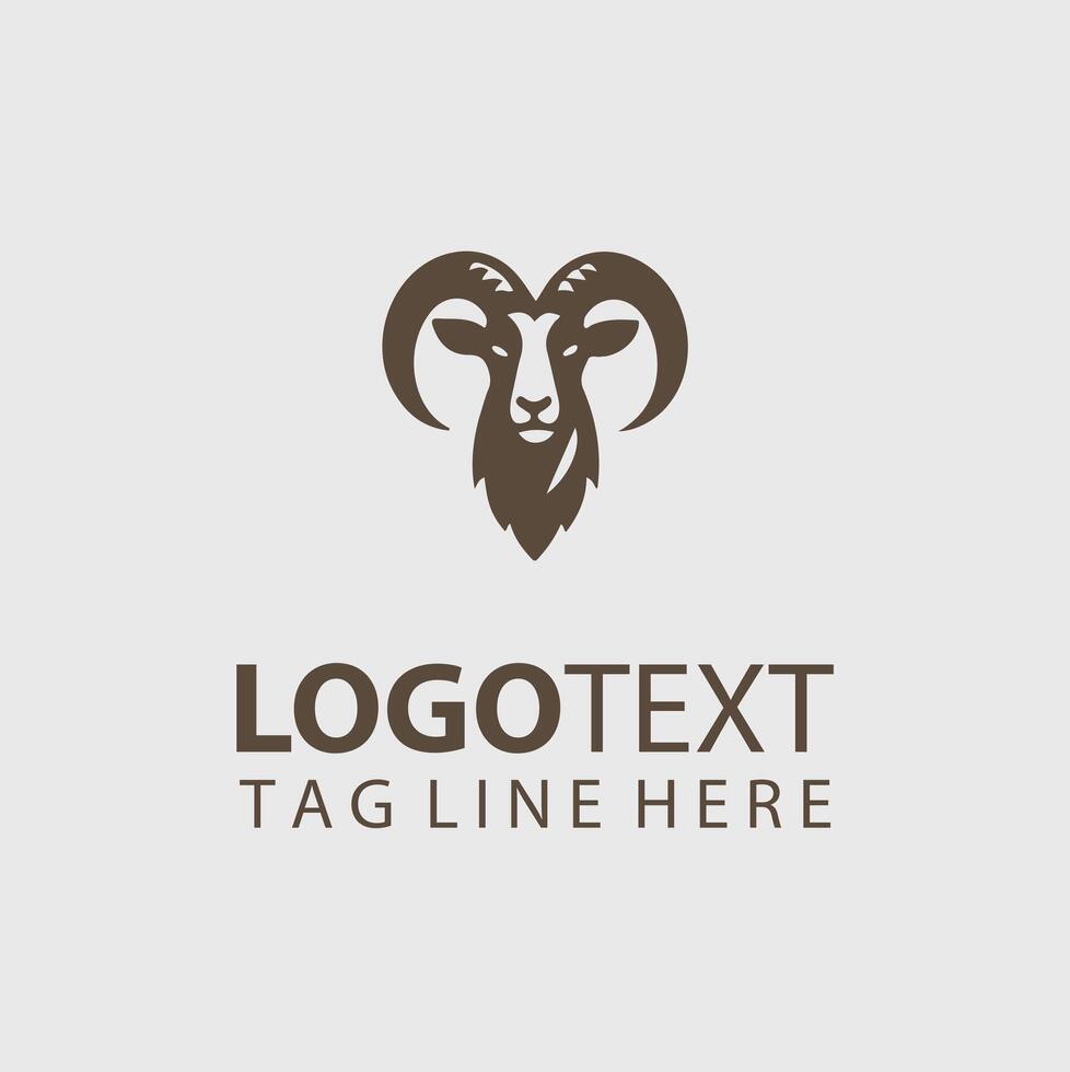 Herd of Horns goat Logogoat Logo vector