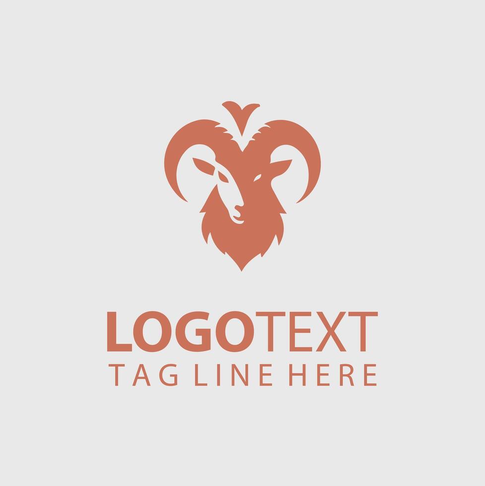 Herd of Victory goat logo vector