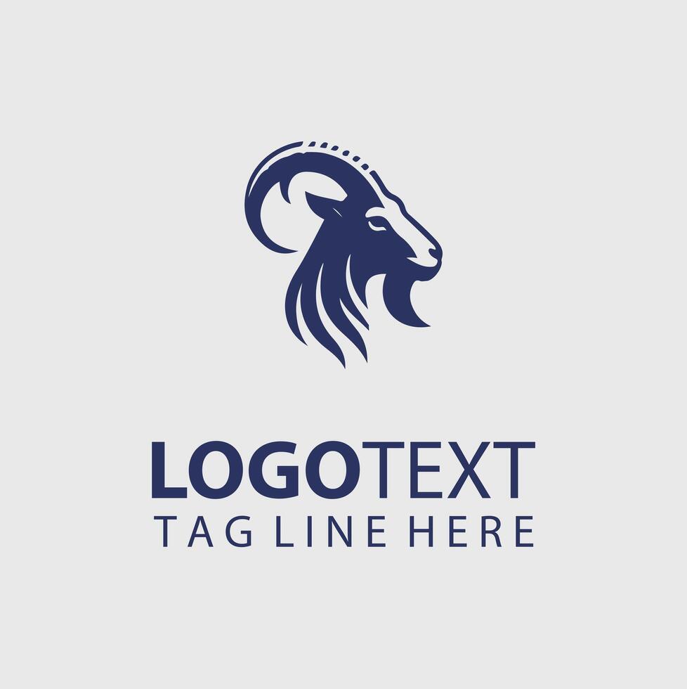 Horned Journey goat logo vector