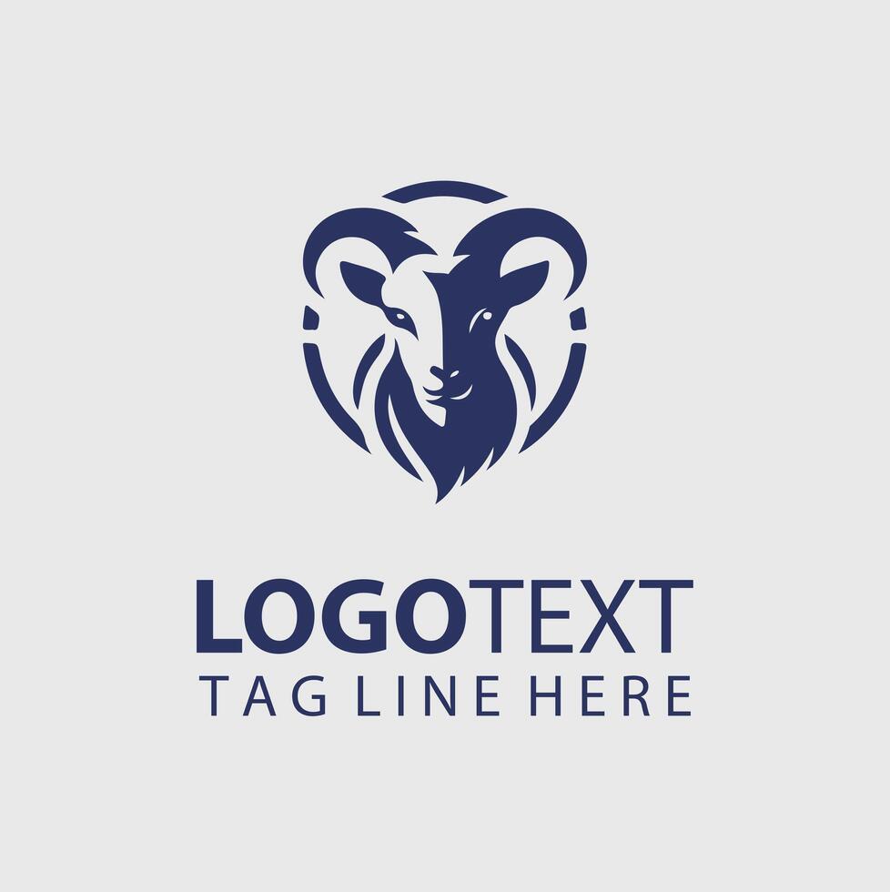 Graceful Goat goat logo vector