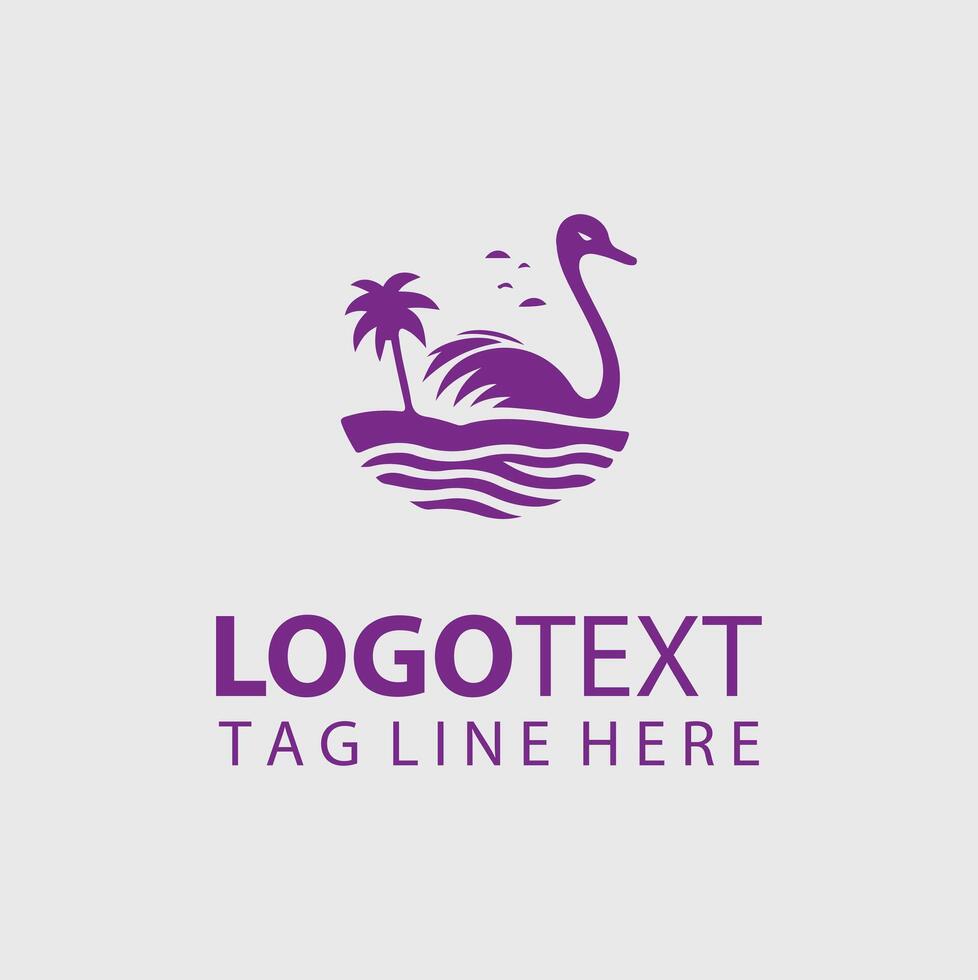 Grand Stride Ostrich logo vector