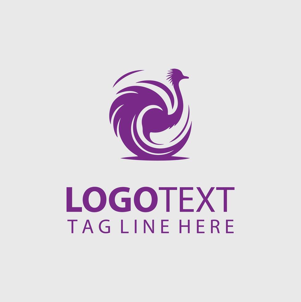 Ostrich Oasis Ostrich logo vector