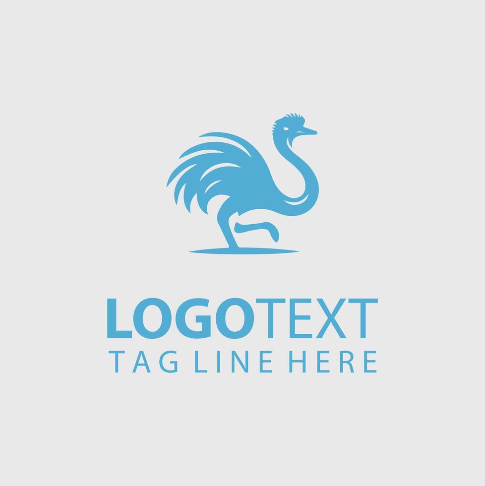 Ostrich Glide osrich logo vector