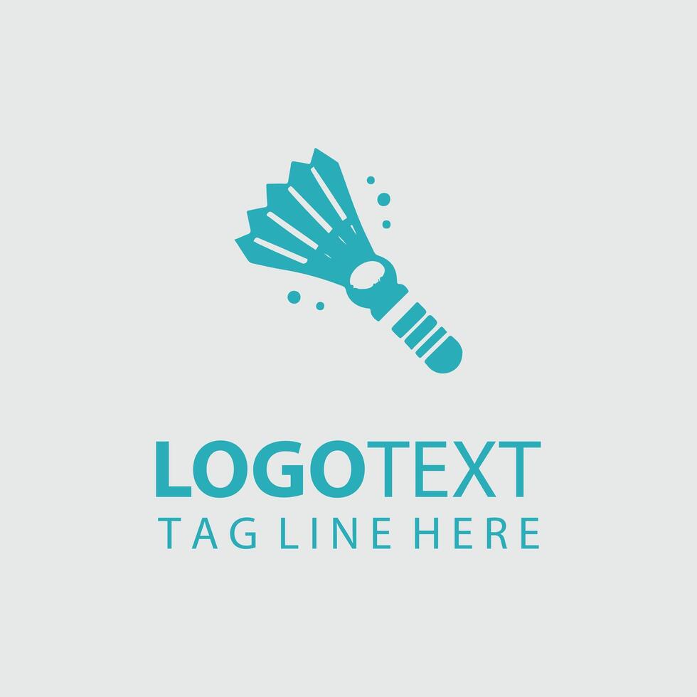 Feather Sonic Shuttle badminton logo vector