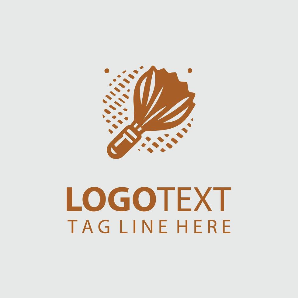 Power Flight Shuttle badminton logo vector