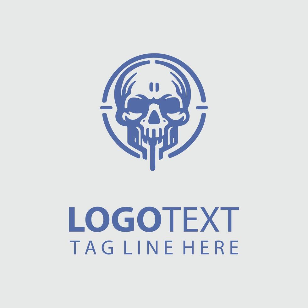 Skull Nomads Skull Logo Design vector