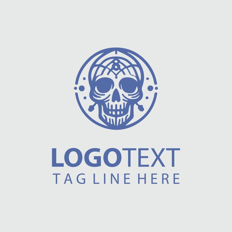 Bone Eclipse Skull Logo vector