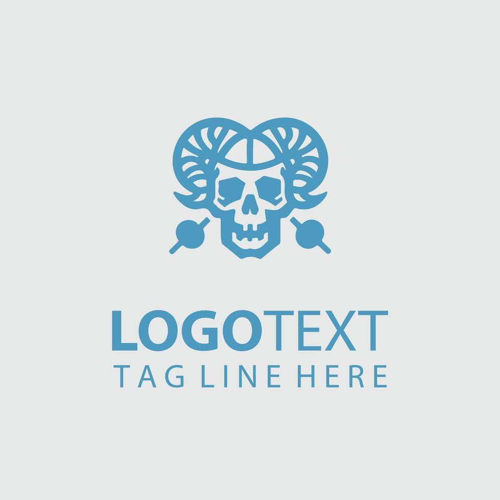 Bone Eclipse Skull Logo Design vector