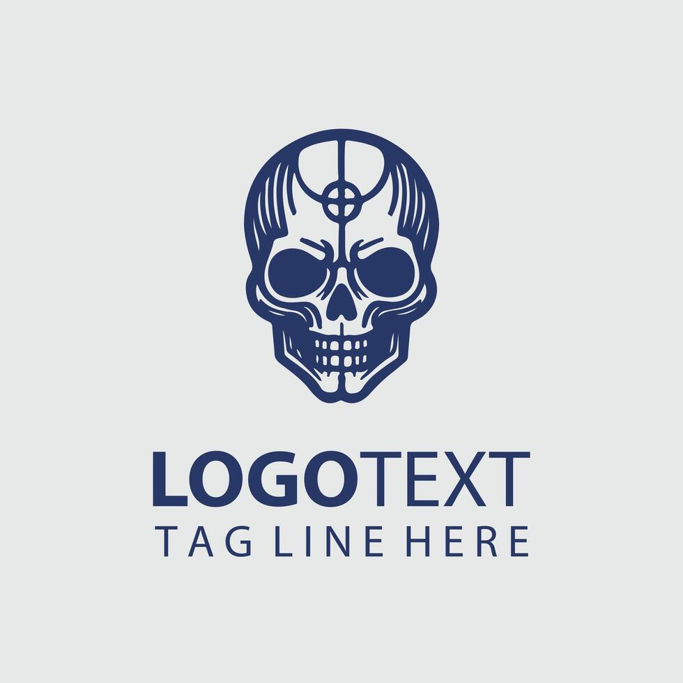 Skull Storm Skull logo vector