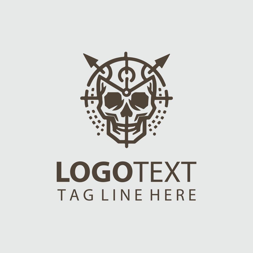 Grim Skull Skull logo vector