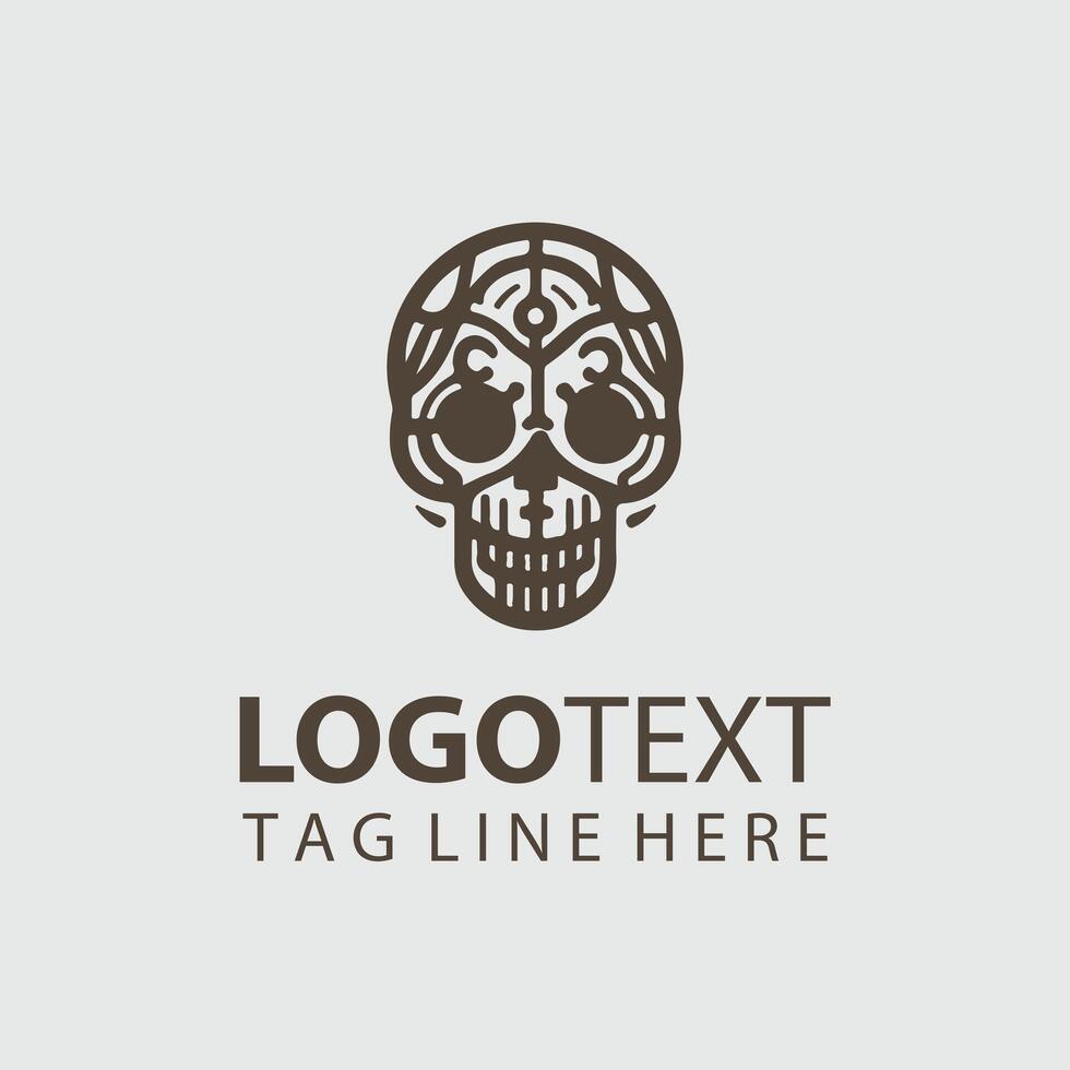 The Bone Vault Skull logo vector